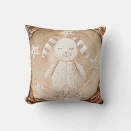 Rustic Sleeping Bunny Rabbit Stars Nursery Kudde
