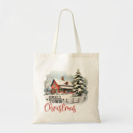 Rustic Small Town Jul Farmhouse Tygkasse