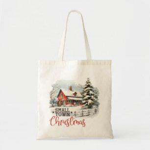 Rustic Small Town Jul Farmhouse Tygkasse
