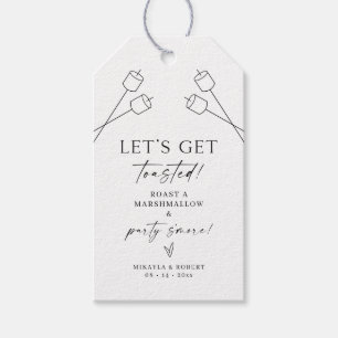 Rustic S'mores Wedding Favor Label Marshmallow Presentetikett