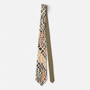 Rustic Snake Skin Camouflage Mönster Brown Beige Slips