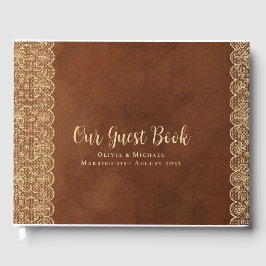 Rustic Snöre Anpassningsbar Branded EVENT KeepsakP Gästböcker
