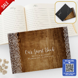 Rustic Snöre Anpassningsbar Branded EVENT KeepsakP Gästböcker