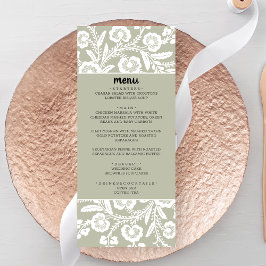 Rustic Snöre Bröllop Menu Meny