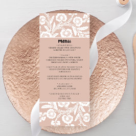 Rustic Snöre Bröllop Menu Meny