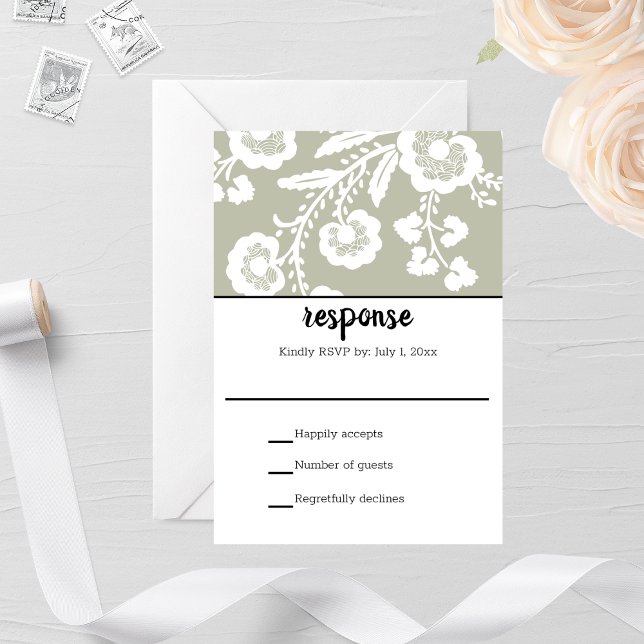 Rustic Snöre Bröllop OSA Card (Skapare uppladdad)