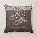 Rustic Snöre Mr och Bröllop Pillow Kudde<br><div class="desc">Mer söt Bröllop Pillows i Little Bayleigh Store!</div>