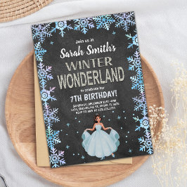 Rustic Snowflake Party Teme Inbjudningar