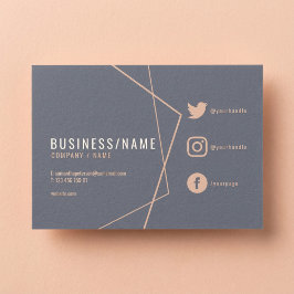 Rustic social media visitkort
