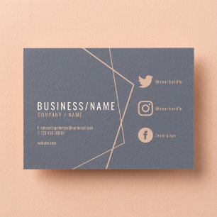 Rustic social media visitkort