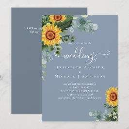 Rustic Solblommor Eucalyptus Löv Bröllop