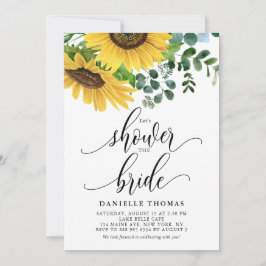 Rustic Solblommor och Eucalyptus Möhippa Inbjudningar