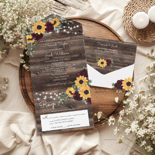 Rustic Solblommor Ro Wood String Ljus Bröllop