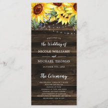 Rustic Solros Blommigt String Ljus Bröllop