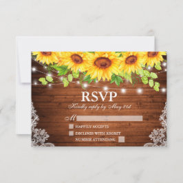 Rustic Solros Blommigt Wood Ljus Snöre OSA