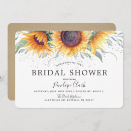 Rustic Solros Bloom | Möhippa av Blommigt Inbjudningar