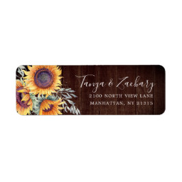 Rustic Solros Bloom | RETURADRESS Returadress Etikett