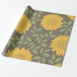 Rustic Solros Bloom Wrapping Papper Presentpapper