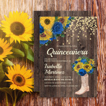 Rustic Solros Blue Ro Boots Quinceañera