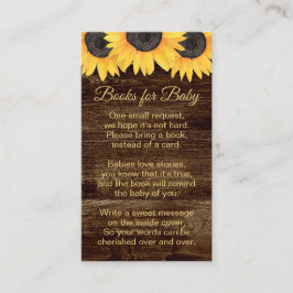 Rustic Solros Bokar Baby Neutralt Baby Shower en e Tilläggskort