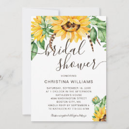 Rustic Solros Bouquet Photo Möhippa Inbjudningar