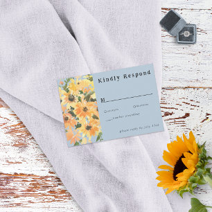 Rustic Solros Bouquet Watercolor OSA kort