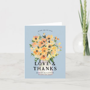 Rustic Solros Bouquet Watercolor Tack Kort