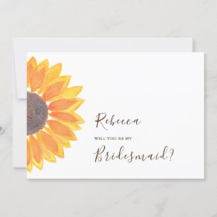 Rustic Solros Bridesmaid Frieri Inbjudningar