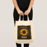 Rustic Solros Bridesmaid Tygkasse<br><div class="desc">Utformning av rustiska solrosor för söt av personlig bröllopsfest tote bags</div>