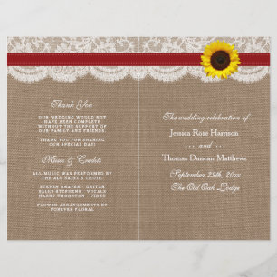 Rustic Solros Bröllop Collection - Red