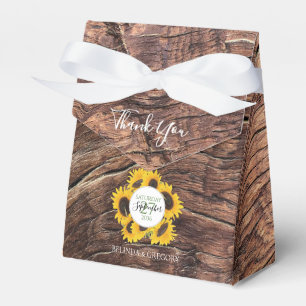 Rustic Solros Bröllop Presentaskar