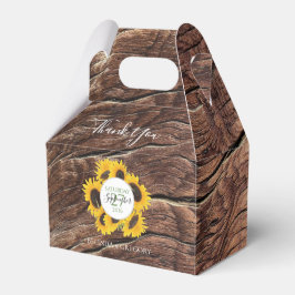 Rustic Solros Bröllop Presentaskar