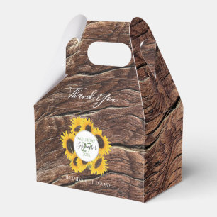 Rustic Solros Bröllop Presentaskar