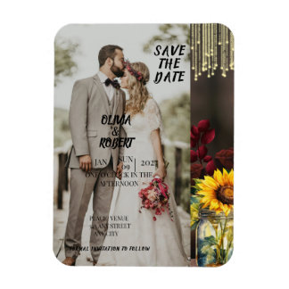 Rustic Solros, Burgundy ro, Wood, Light, Burk Magnet