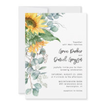 Rustic Solros Eucalyptus Blommigt Bröllop