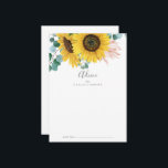 Rustic Solros Eucalyptus Bröllop Rådkort<br><div class="desc">Detta rådgivningskort för rustiska solrosokalyptus bröllop är perfekt för ett landsbyggsbröllop och kan användas vid alla händelser. Utformningen av den bohemiska blommigten har gult solblommor, blommor i rosan och grönt eucalyptus greenery i vattenfärg med en elegant av modern bohos. Dessa rådgivningskort kan användas som ett alternativ till en gästbok för...</div>