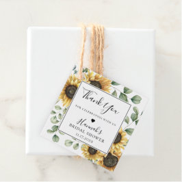 Rustic Solros Eucalyptus Tack Gåvor Etiketter