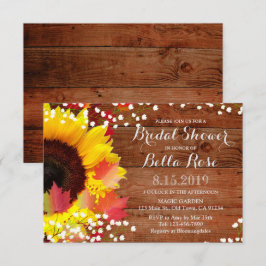 Rustic Solros Inbjudningskort för möhippan