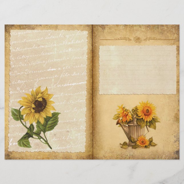 Rustic Solros Journal Page (Framsida)
