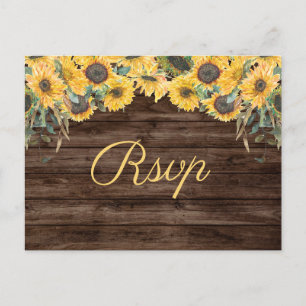 Rustic Solros Landsbyggsbröllop OSA Postcard Helg Vykort