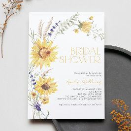 Rustic Solros Lavender Blommigt Möhippa Inbjudningar