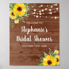 Rustic Solros Ljus Wood Möhippa Poster