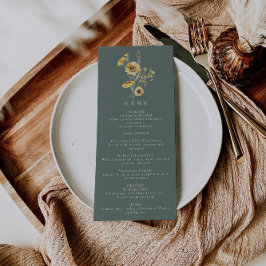 Rustic Solros Menu Meny
