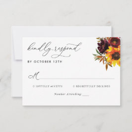 Rustic Solros Ro Burgundy Fall Wedding OSA Kort