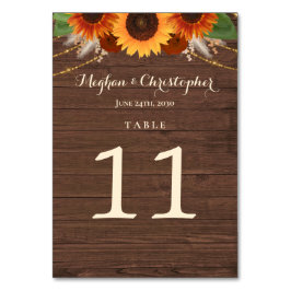 Rustic Solros Terracotta Ro Boho Bröllop Bordsnummer