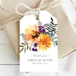 Rustic Solros & Wildblomsterschaufförer Presentetikett