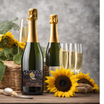 Rustic Solros Wood Ljus Cheers