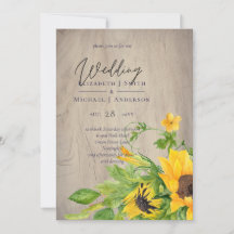 Rustic Solros Woodland Bröllop