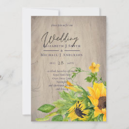 Rustic Solros Woodland Bröllop