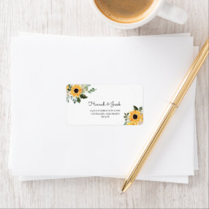 Rustic SolrosAdressetiketter Adressetikett